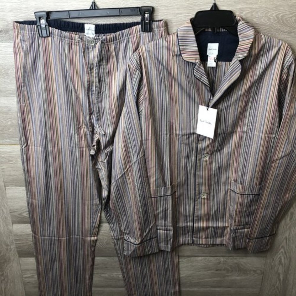 Paul Smith Men's Small Stripe Cotton Pyjama Set